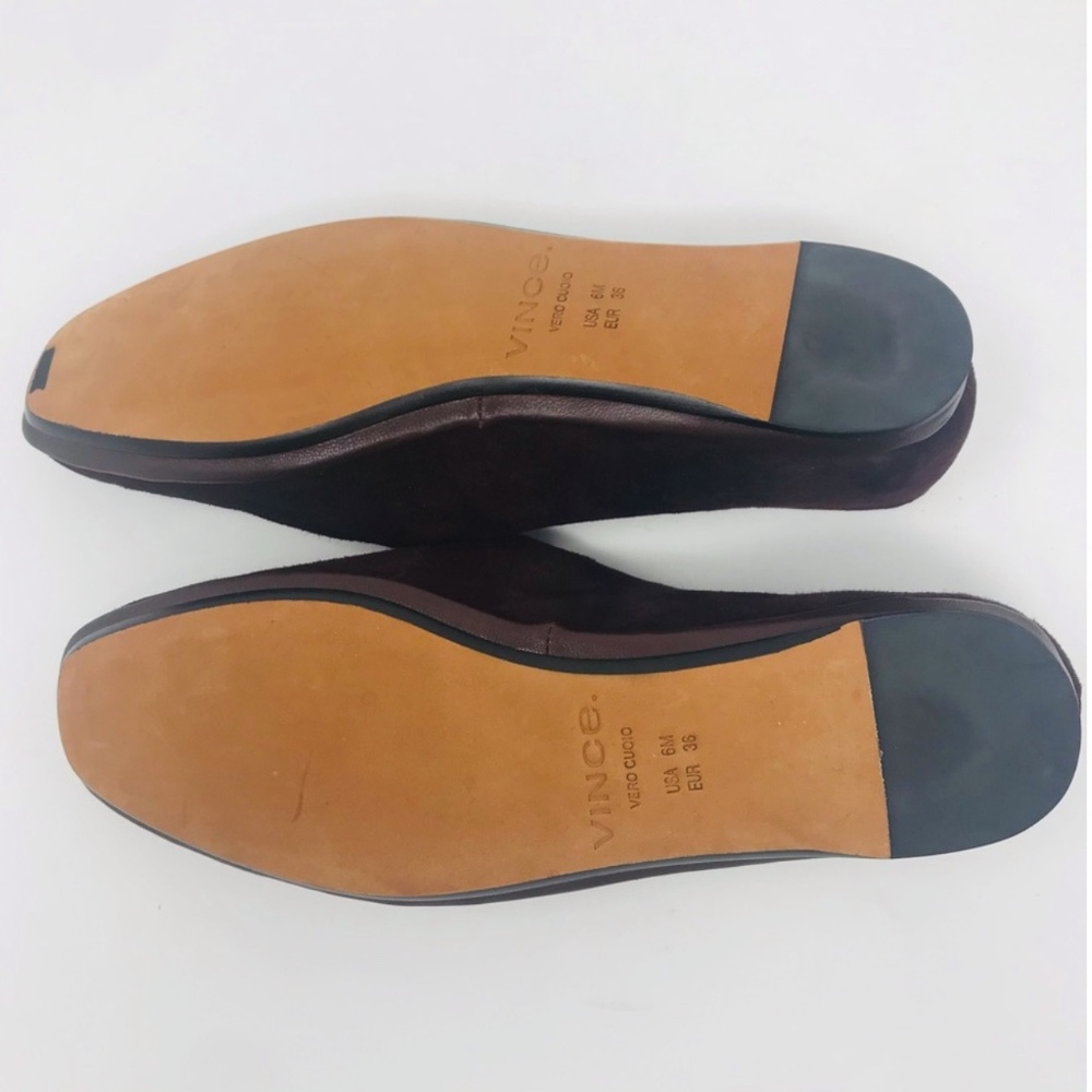 Vince Suede Paz Venetian Suede Leather Loafer Flats Plum Size 6 - Picture 6 of 6